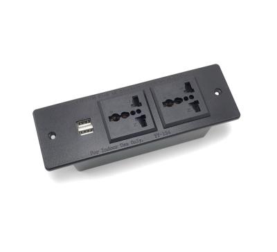 China Desktop-plug Success 2021 For Amazon 2 Outlet Recessed Mounted Plug With 2 Usb Ports for sale