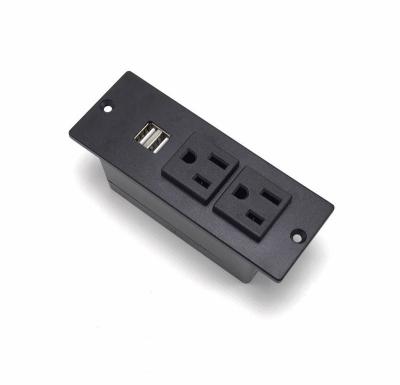 China Desktop-Plug US Standard Wall Outlet 15A / 125V Outlet With 2 USB Charger for sale