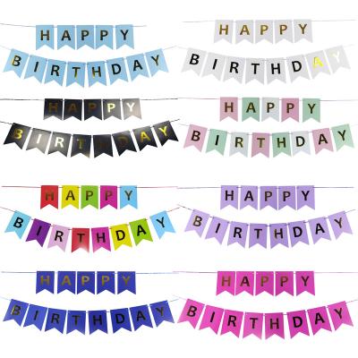 China Baby Wholesale Kid's Colorful SALE Letter Flag Happy Birthday Party Banner Decoration Party Needs for sale