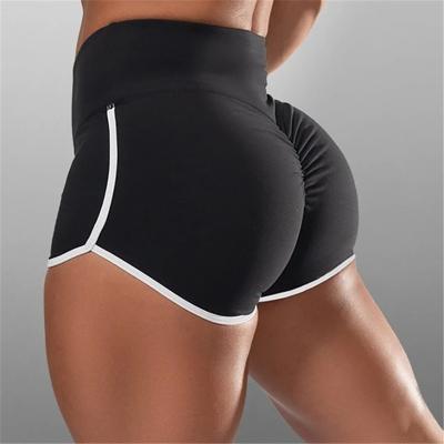 China New 2021 Plus Size Sports Shorts Women High Waist Elastic Fitness Seamless Leggings Push Up Gym Training Tights Shorts for sale