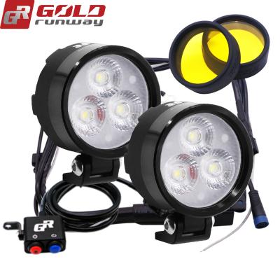 China Headlight Head Light Haed Lamp Universal For Motorcycle LED Auxiliary Lamps 18W Combo Fog Lights For Motorbikes for sale