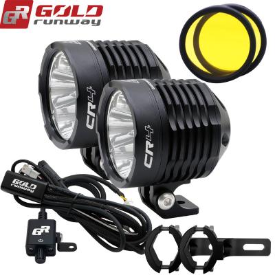 China CNC'd 6063 Aluminum Alloy GOLDRUNWAY CR4 KITS USA U3 LED Chips 6000K Hi Lo 3800 Lumen Motorcycle Led Light Bar for sale