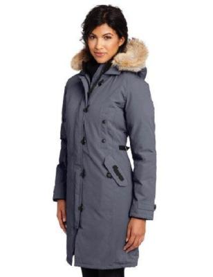 China Breathable Women Down Long Parka Stripper Jacket With Faux Fur Trim Hood for sale