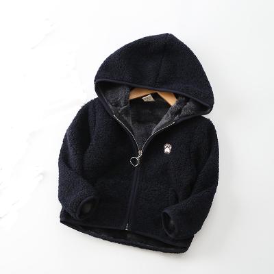 China Baby Boy Breathable Hooded Girls Fleece Jacket Autumn Winter Long Sleeve Thick Warm Tracksuit for sale