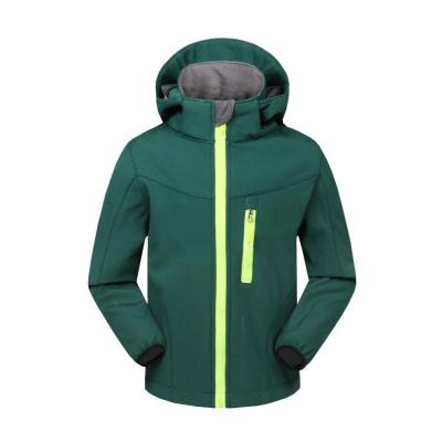 China Waterproof And Windproof Breathable Softshell Functional Hooded Jacket For Boy for sale