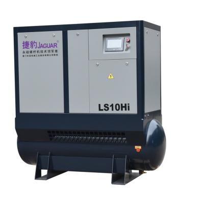 China 415V/380V/220V/60HZ/50HZ 10HP Compressor de ar de parafuso com receptor de ar e fonte de alimentação AC à venda