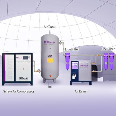 China Krachtige 30kw 40hp 8bar 220v 380v 50hz 60hz Jaguar schroef luchtcompressor voor industriële Te koop