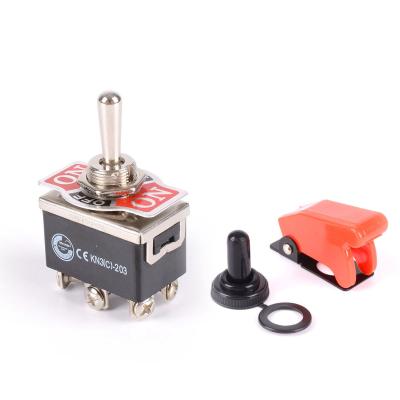 China 12MM Inverter Flip ON/OFF/ON Car Dash 12V DPDT Missile / Water Resistant Cover A0078 for sale