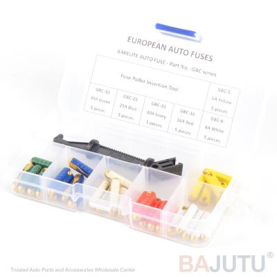 China BAJUTU Gbc Fuse Box Fuse 5-30A European Automotive Auto Blade Fuse Standard Fuse Combination Kit for sale