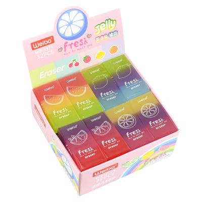 China Promotional 36pcs Eraser Pack Reward Student Fruit Style Eraser Cute Cartoon Eraser and Stationery for Pencil Gifts, Work Rewards for sale