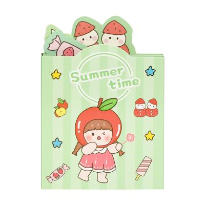 China Self-adhesive notebook cute cartoon stationery Weibo multicolor animal sticky note paper can be attached to student utensils to send gifts for sale