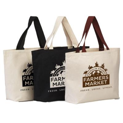 China Custom Cute Eco-friendly SSG Canvas Grocery Tote Bag /100% Cotton Shopping Bag With Custom Printed Logo for sale