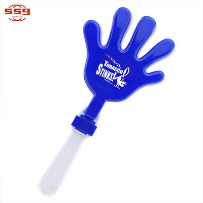 China Promotional Recyclable Cheap Handle Gift Custom Sound Maker Shaped Cheering Toy Plastic Hand Shake Clapper, Sports Cheering Hand Clapper for sale