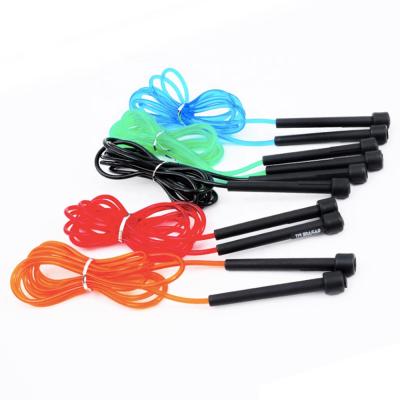 China Wholesale Adjustable Length Factory Price PVC Durable Transparent Professional Jump Rope, Gym Fitness Packing Skipping Jump Rope for sale