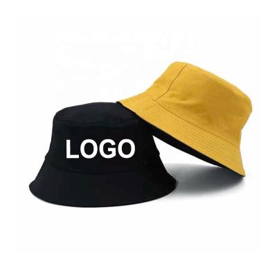 China Colorful Yellow Character SSG Embroidery Logo Round Lid Custom Bucket Hats for sale