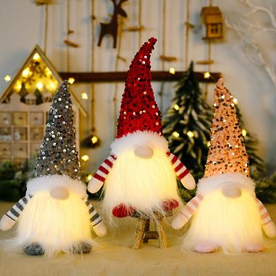 China 2022 Handmade Christmas Swedish Gnome Christmas Tree Ornaments Hanging Tomte Plush Toy Doll Pendants For Xmas Decor for sale