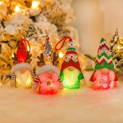 China Christmast LED Ornament Factory Price Merry Christmas Decorations for Gnome Doll Christmas Tree Pendants New Year Ornaments Home Room Decoration for sale