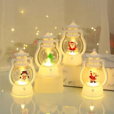 China Portable Christmast Ornament Christmas Decoration Wind Lamp Led Small Kerosene Lamp Blood Horse Lamp Stage Layout Hanging Outdoor LED Christmas Lantern for sale