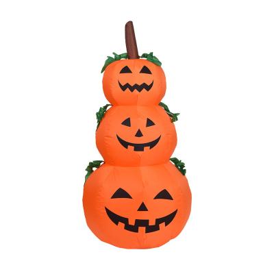 China Polyester Fabric Halloween Pumpkin Inflatable Big Rocker Decorations For Halloween Yard Decoration Indoor Outdoor Horror Props Kids Play 1.2m for sale