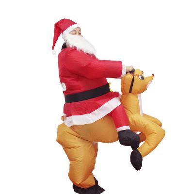 China Santa Claus Carnival Cosplay Equipment Inflatable Fancy Dress Costume Birthday Party Costumes Adult Kids Snowman Halloween Christmas Polyester Fabric for sale