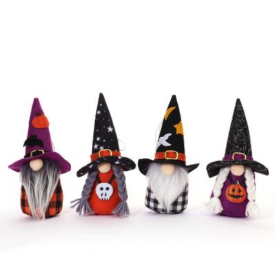 China Innovative Cloth Halloween Ghost Doll Decoration Halloween Plush Gonk Faceless Gnome With Pumpkin And Witch Lollipop Hat Excellent Cra for sale