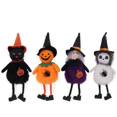 China Cloth Halloween Plush Doll Ghost Festival Pumpkin Dangle Witch Ornaments Haunted House Decoration Props Halloween Party Decorations for sale