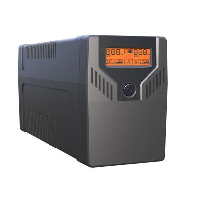 China PC series interactive ups 2kva LCD display simulated sine wave external 24Vdc battery backup for sale