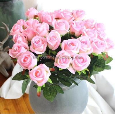 China Resuse Rose Silk Craft Flowers Real Touch Artificial Flowers For Wedding Party Christmas Decoration 7 Color Cheap Sale for sale