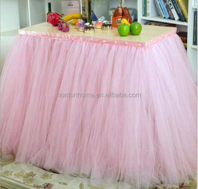 China Disposable Table Decoration For Weddings Invitation Birthdays Baby Showers Parties Bridal Tulle Table Skirt WQ19 Free Shipping for sale