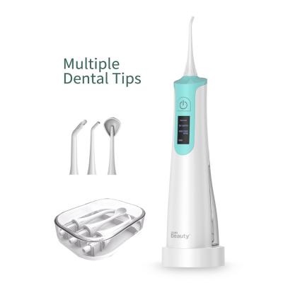 China Waterproof Portable Dental Oral Electric Water Flosser Hotel Tooth Irrigator Flusher Teeth Mouth Cleaner for sale