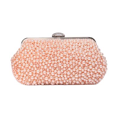 China 2022 Arrivals 4colors Fashionable Elegant Women Wedding Party Fashionable Formal Pearl Beaded Evening Clutch Bags Clutch Purse for sale