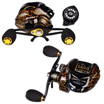 China Fiberglass Cynthia New Arrivals New yellow7.2:1 Metal Drop Wheel Hit Black Sea Fishing Reel Fishing Boat for sale