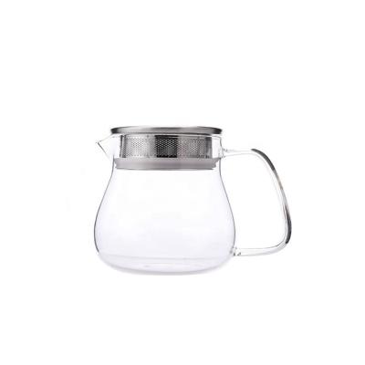 China High Sustainable Japanese Modern Transparent Hand Borosilicate Glass Heat Resistant Teapot for sale