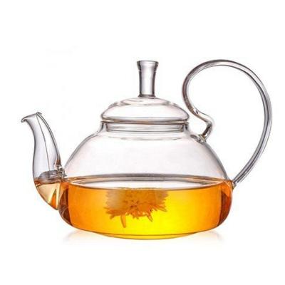 China Wholesale 1200ml Household Tea Maker Borosilicate Glass Viable Transparent Heat Resistant Teapot for sale