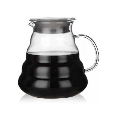 China Handmade Heat Resistant Transparent Pyrex Borosilicate Glass Coffee Pot Wholesale High Viable for sale