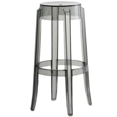 China Victoria (Height) Adjustable Stacking Acrylic Stool Gray Ghost Stool for sale