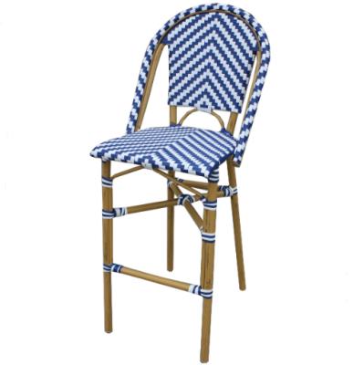 China Commercial Bar Stool (Height) Finish Adjustable Aluminum Rattan Bamboo Frame for sale