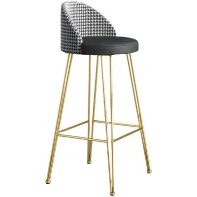 China (Size)Wholesale Adjustable Gold Plated Metal Hairpin Legs PU Seat Bar Stool for sale