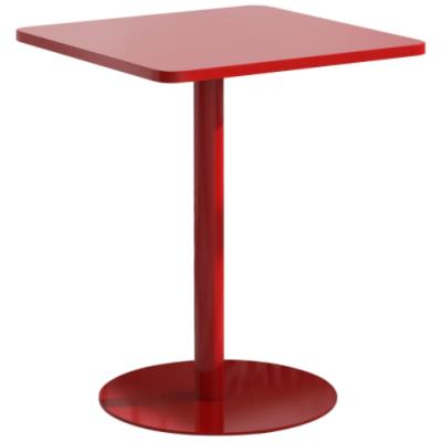 China Red Metal Square Bistros Table (Height) Adjustable Commercial Restaurant Dining Table Furniture for sale