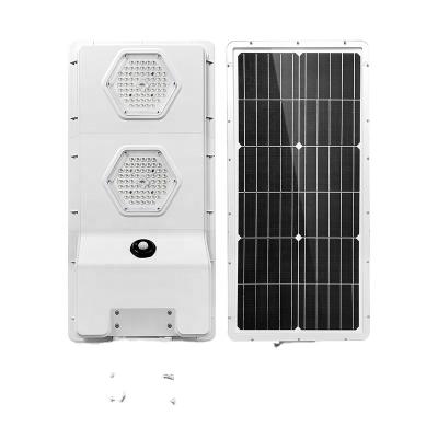 China High Quality Outdoor 50W Main Street/Road/Courtyard Lighting Ip65 All In One Led Solar Street Light for sale