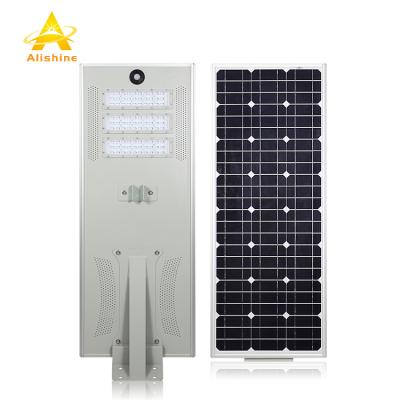 China ROAD Alishine All In One Outdoor Solar Street Light 80W IP65 Solar Street Light With High Quality for sale