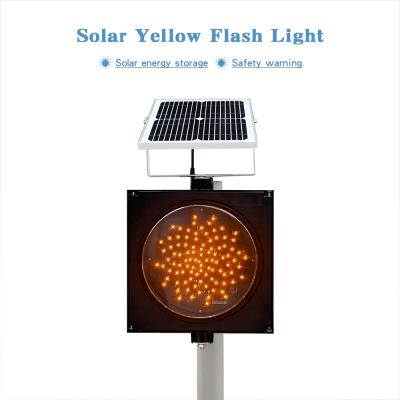 China 300mm Imported Plastic Traffic Light Led Road Traffic Safety Solar Strobe Warning Light Solar Flash Light for sale