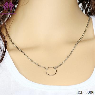 China Personalized fashion simple circle pendant necklace for sale