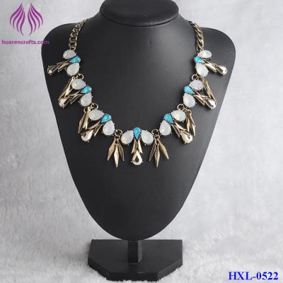 China Fashion Handmade Elegant Sweet Crystal Flower Waterdrop Pendant Gemstone Necklace for sale