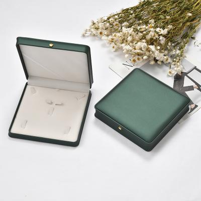 China FENFEN Hot Sale PU Logo Leather Custom Jewelry Packaging Box Large Set Box For Wedding for sale