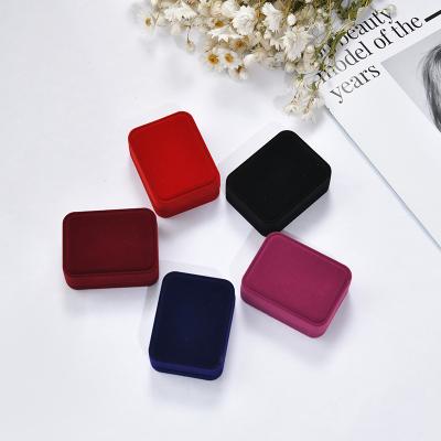 China Wholesale Red Velvet Jewelry Boxes Cheap Wholesale Box Red Pink Velvet Jewelry Box for sale