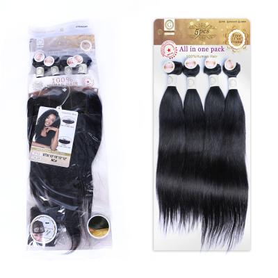 China Guaranteehair 100% Straight Hair Bundle Silky Straight Hair 4 Bundles With One Frontal Pure Hair, Can Be Dyed And Bleached for sale