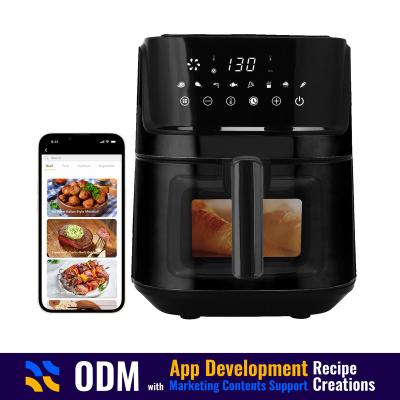 China ODM Smart Electric Private Label ODM Private Label ODM Air Fryer Household Air Fryer Household LED Display Oil Free Open Window for sale