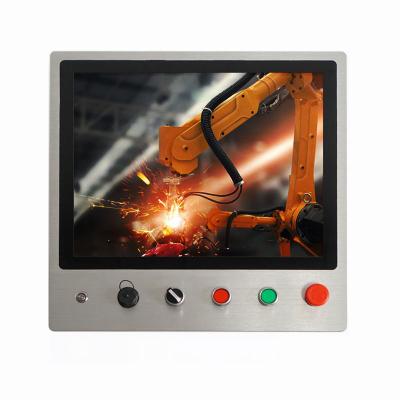 China 19 Inch Touch Screen PC Panel Fanless PC Emergency Button For Industrial Control,Built-in Emergency Button for sale