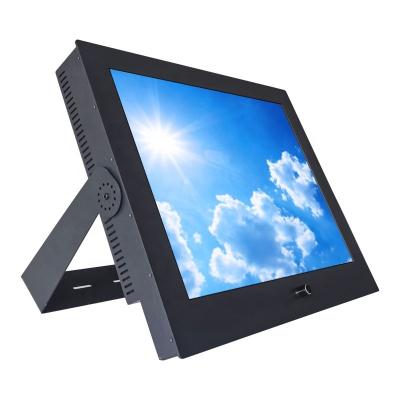 China 316 316 Stainless Steel Monitor Dimmer 1000nits Manual Sunlight Industrial Monitor with Stand for sale